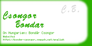 csongor bondar business card